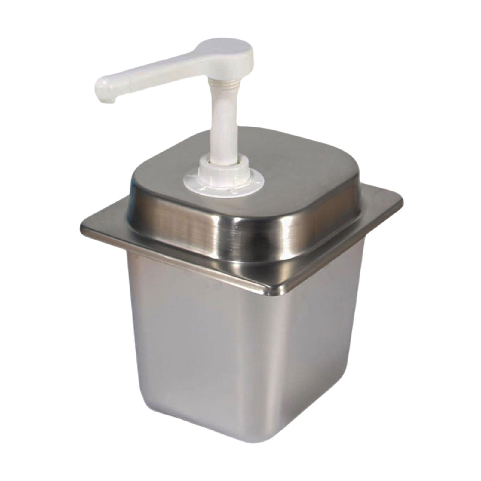 Ręczny dozownik do sosów 2,3 l butelka z pompką do przypraw, srebrny 20 cm³