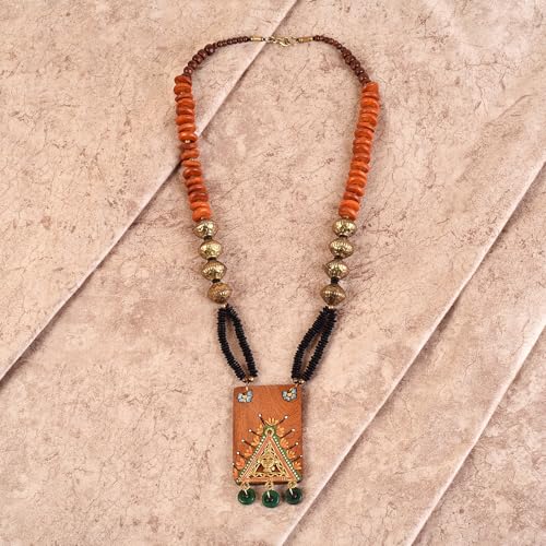 Image of AAKRITI ART CREATIONS Handcrafted Tribal Dhokra Necklace Collection | Royal, Pharaoh & Butterfly-Inspired Artisan Brass Statement Jewelry | Ethnic, Elegant & Artistic Necklaces for Women