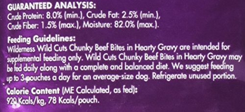 Image of Blue Buffalo Wilderness Wild Cuts Trail Toppers Chunky Bites In Hearty Gravy - Beef - 3 Oz