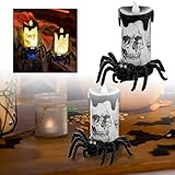 Cementerio (paquete de 4) – 5.5 pulgadas – Plástico con purpurina negra y púrpura – Decoración ideal para fiestas de Halloween MhD920 (negro, 9 x 9 x 9 cm)