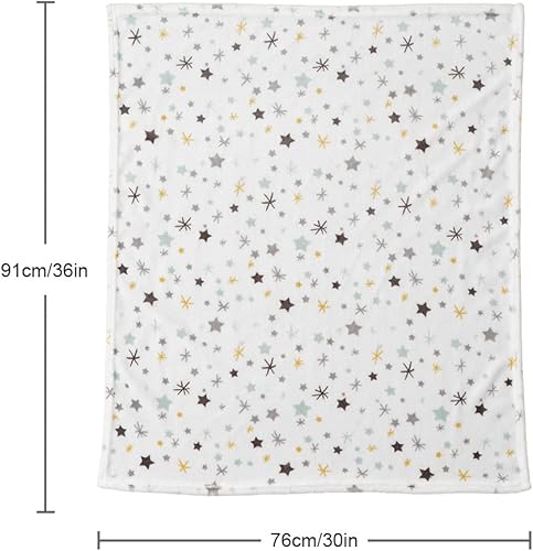 Miniatura 8 de Bunnikins & Clover Manta ligera de franela de felpa súper suave para niños y niñas, manta de bebé de forro polar floral, manta portátil para cuna y