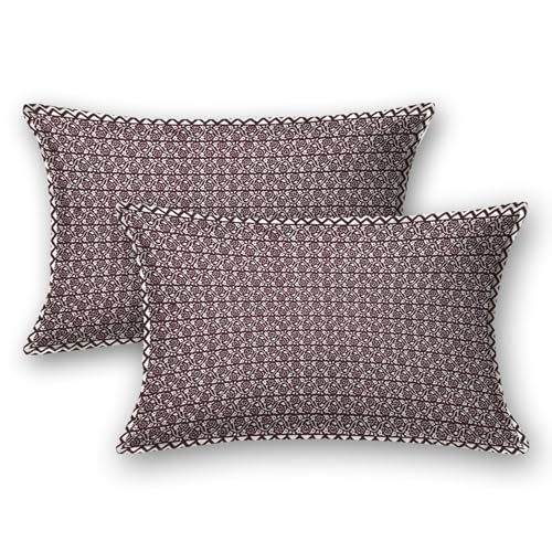 Image of LIVING ROOTS Cotton 1 King Size Bedsheet 86x104 inches (7.1x8.6 Feet) with 2 Pillow Cover| Rich Fast Colour with No Colour Bleeding | Soft & Skin Friendly (31-135-B)