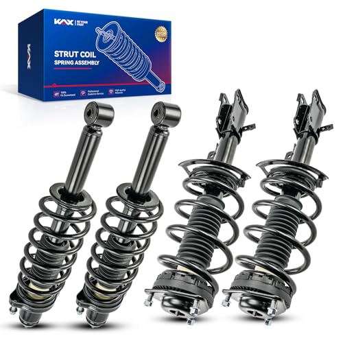 KAX Front Rear Struts for Avenger 2008-2014 2.7L/3.6L, Chrysler 200 2011-2013 2.4L, 2007-2010 Sebring 2.7L/3.5L Quick Shocks Complete Assembly with Coil Spring Set of 4, Replace 271131 271130 171126