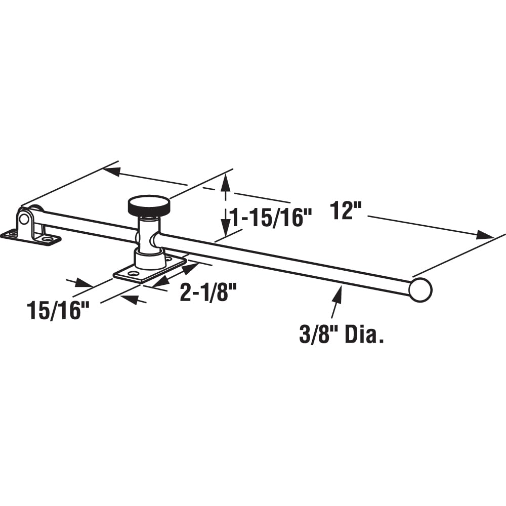 Prime-Line Products H 4102 Regulator okna skrzydłowego, 30,5 cm, solidny mosiądz