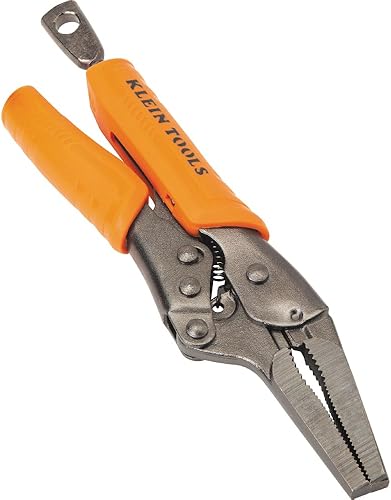 Miniatura 16 de Klein Tools 38663 Juego de alicates de bloqueo, alicates de punta larga de 7 pulgadas y alicates de mandíbula curvados de 10 pulgadas, alto par