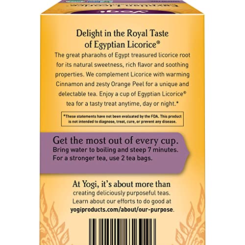Yogi Tea - Egyptian Licorice Tea (4 Pack) - Warming And Naturally Spicy Sweet - Soothing And Caffeine Free - 64 Organic Herbal Tea Bags #TOP1