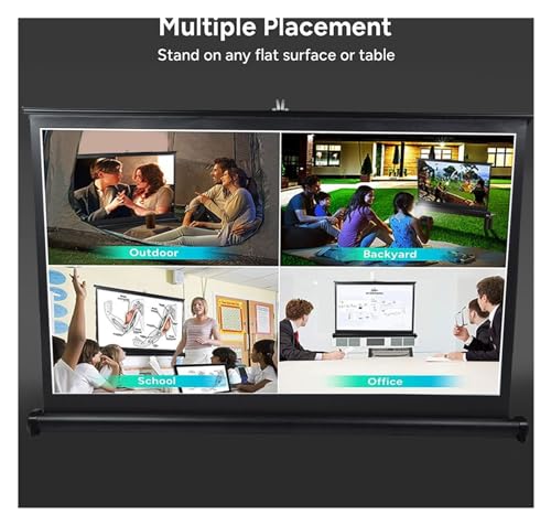 Pantalla proyector de mesa 40 pulgadas portátil HD 16:9 con soporte plegable 6