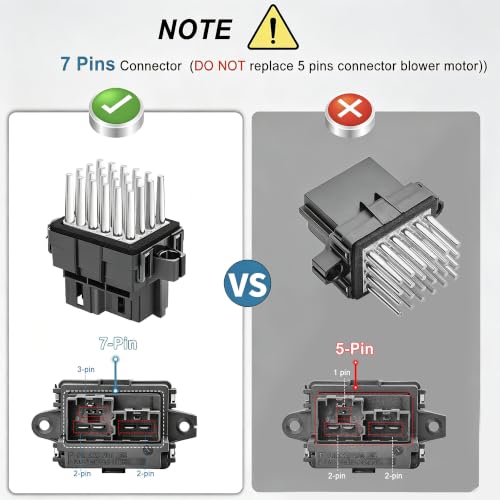 Image of A /C Heater Blower Motor Resistor 15141283 Compatible with 2007-2013 Chevy Silverado Suburban Tahoe Camaro Equinox GMC Sierra Yukon Buick Cadillac
