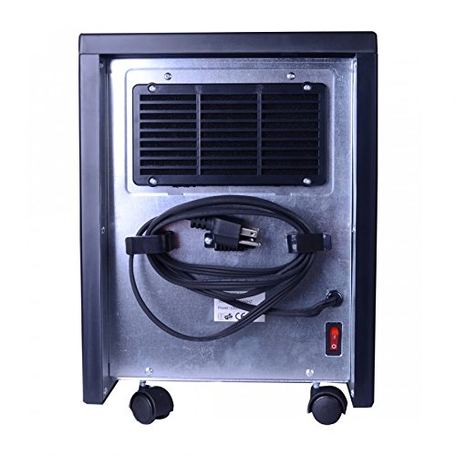 Back view of Homeleader IWH-07 heater with power cord and main switch