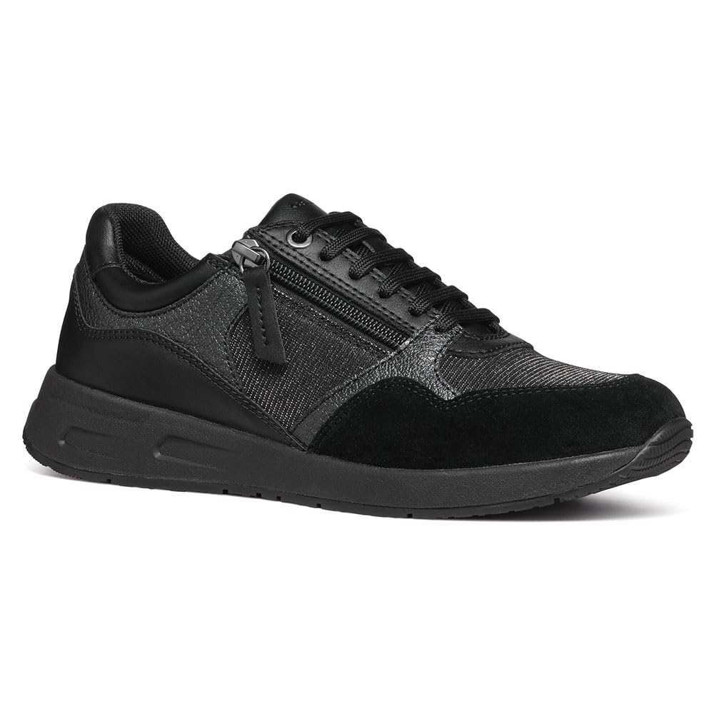 Geox Women's D Bulmya Trainers, Black, 2.5 UK