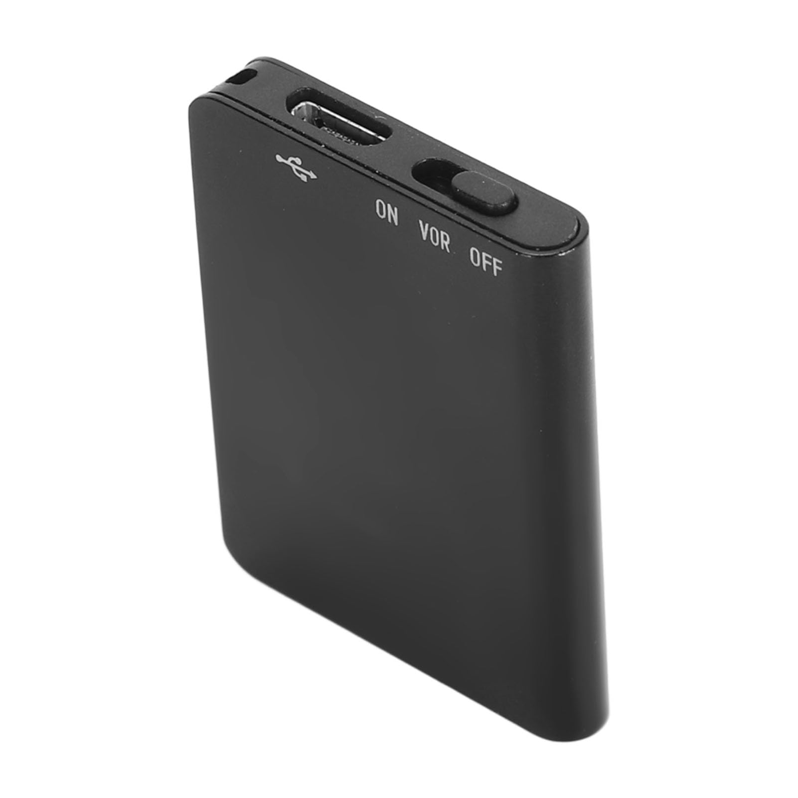 Grabadora Activada por Voz, Dispositivo de Grabación de Voz de Aleación de Aluminio Reducción de Ruido HD Adsorción Magnética para Entrevista (8GB)