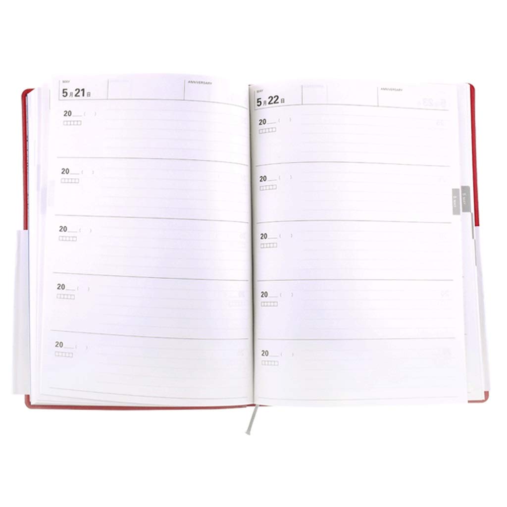 A5 Diario Imitación Cuero Superficie Suave Cuaderno Páginas Interiores Protección de Ojos Bloc de notAP Portátil Home School Suministros de Oficina (Color : Red)