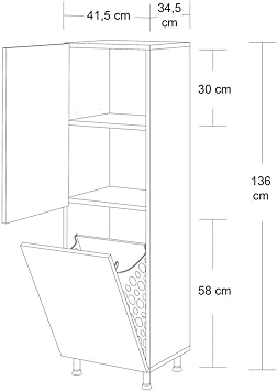 Verona Wardrobe With Laundry Basket