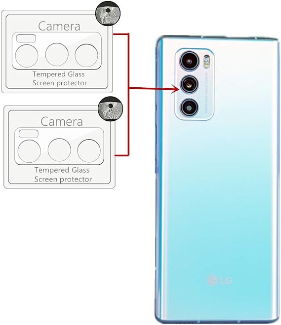 for LG Wing 5G Phone Camera Screen Protector, Ultra Thin Anti-stratch HD Screen Protector Tempered Glass for LG Wing 5G