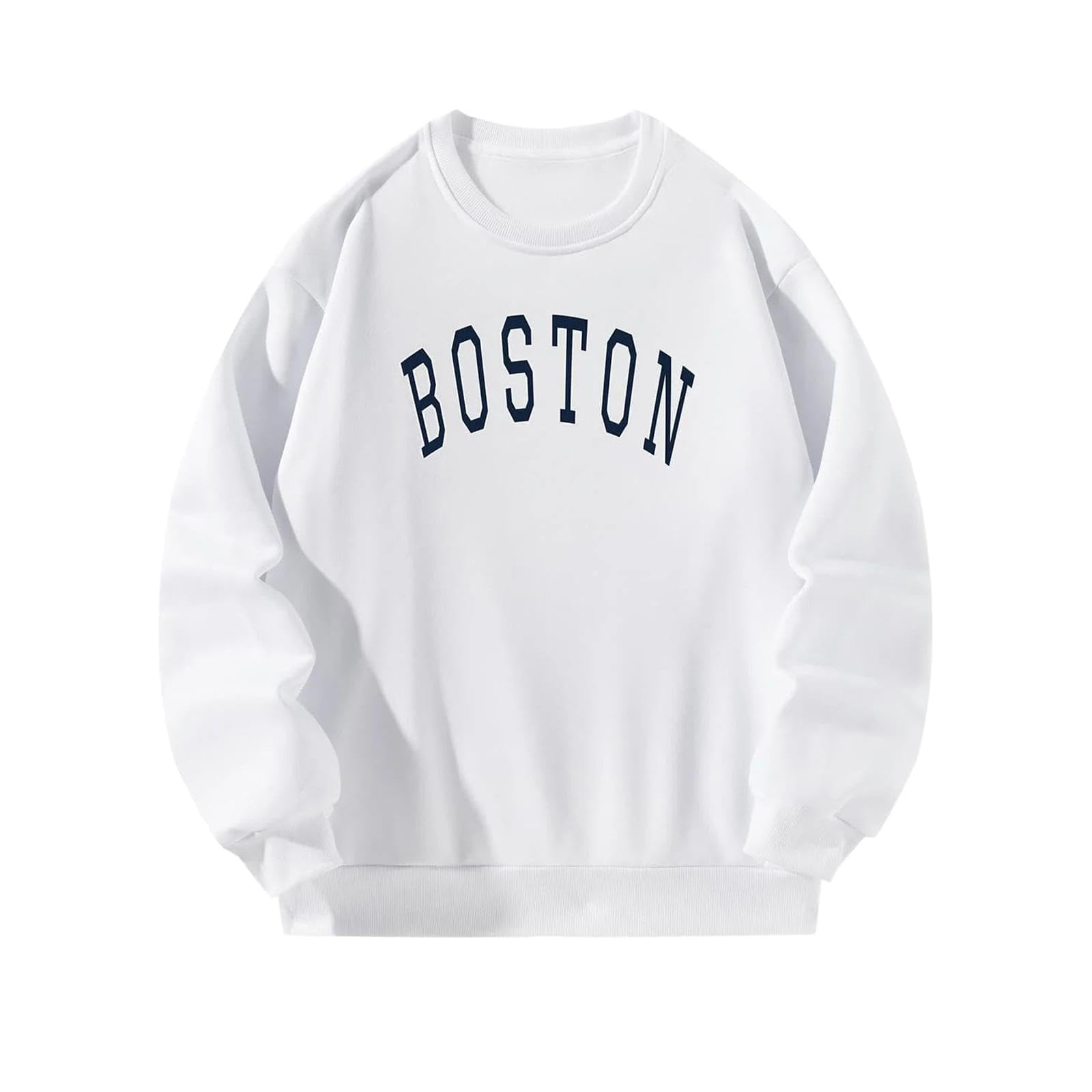 Womens Sweatshirt Pullover Tops Basic Tops for Work Fall and Winter Vacation M-image-12