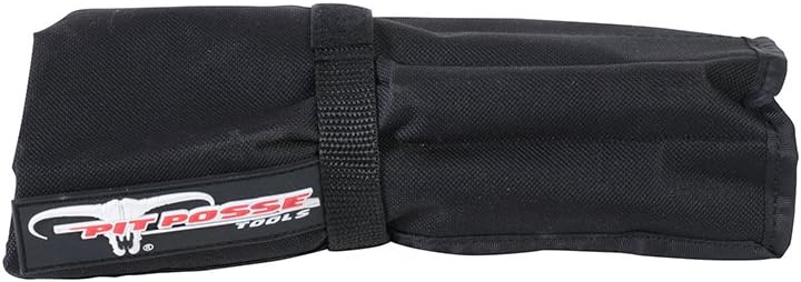 Pit Posse Motorcycle Roll Up Repair Tool Bag Kit for Harley Davidson HD Cruiser V-Twin American SAE - Wrenches, Screwdriver, Hex Set, Spark Plug Socket, Locking Pliers, LED Flashlight, Zip Ties, Gaug : Automotive