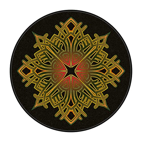 Tapis de chaise de jeu rond pour protéger le plancher en bois - 4
