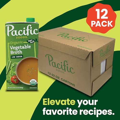 Pacific Foods 5450 Low Sodium Organic Vegetable Broth thumb #1