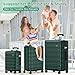 BEOW Luggage Sets 3 Piece For Men Women Expandable Hard Sided Suitcase Sets 3 Pcs With Durable Spinner Wheels Lightweight Zipper Luggage With TSA Lock Travel Luggage Set ArmyGreen 20/24/28 Inch