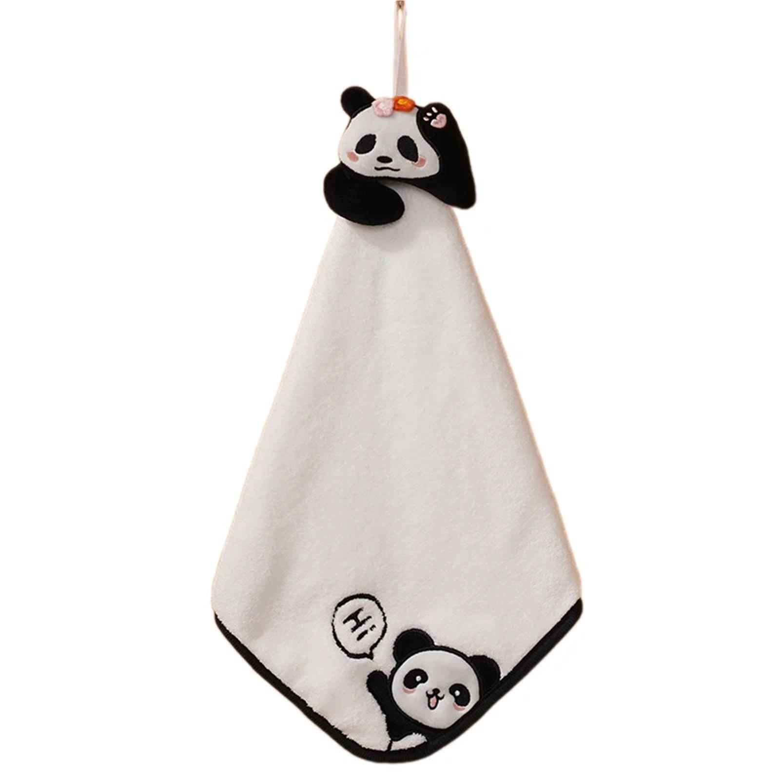 WSQHAO 3Pcs Animal Patterns Hand Towels Soft Absorbent Fast Drying For Kitchens And Bathrooms for Hand(White)