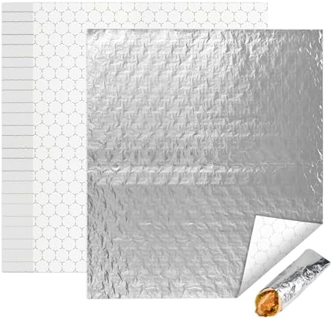 EcoDispose Pre-Cut Insulated Foil Sandwich Wrap Sheets Grease-Res...