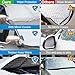 All-Weather Windshield Cover for Winter Ice & Snow and Summer Sun, 4-Layer Windproof Windshield Protector with Mirror Covers & Door Flaps, Universal Fit for Cars SUVs Trucks Vans (91” x 47”)