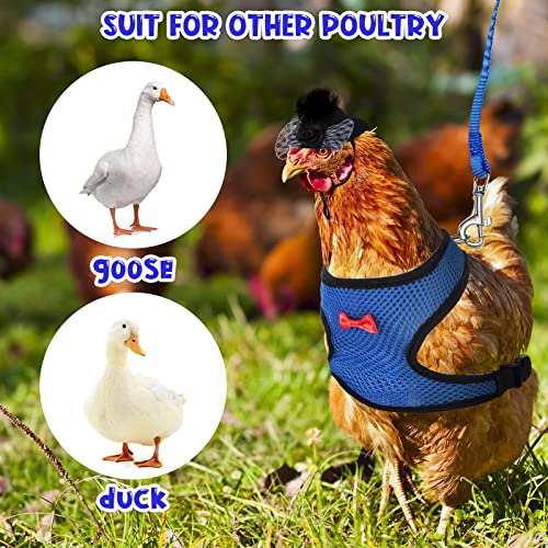 8 pieces chicken leash chicken harness and hat for hens funny chicken accessories adjustable duck harness and leash hat with elastic chin strap for hens duck goose parrot small pets 4 8 pieces chicken leash chicken harness and hat for hens funny chicken accessories adjustable duck harness and leash hat with elastic chin strap for hens duck goose parrot small pets - image 5