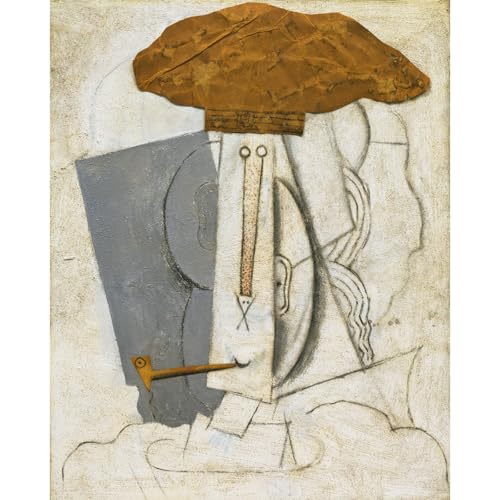 Toile Pablo Picasso Étudiant avec une pipe 127x101cm pour grand mur vide