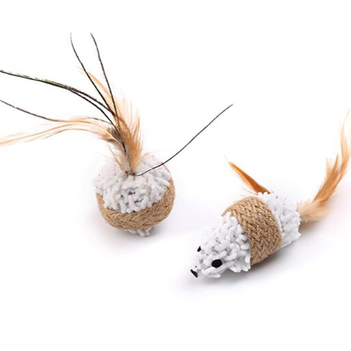 Juguetes para gatos que muerden mucho: peluche de rata con cuerda y sonido