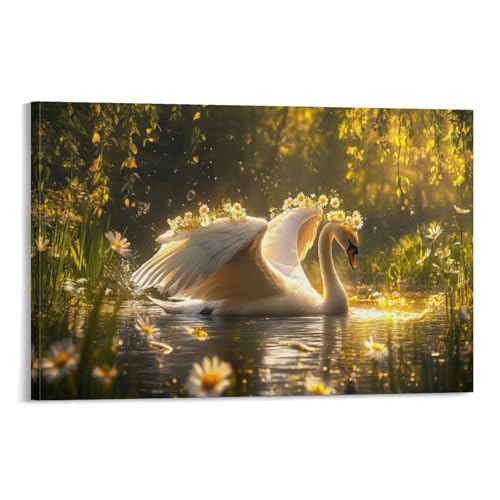 Le Cygne Art impression sur toile de qualité supérieure tableau 40x60