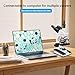Trinocular Microscope 40X-5000X Magnification Microscope for Adults, Laboratory Grade with Dual Mechanical Stage and HD USB Camera