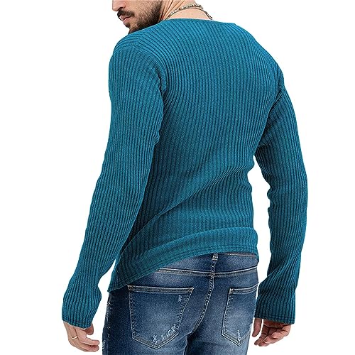 Mens Deep V Neck Knitted Sweater Casual Trendy Sexy Slim Fit Lightweight Solid Tops Long Sleeve Soft Knitwear Pullover2