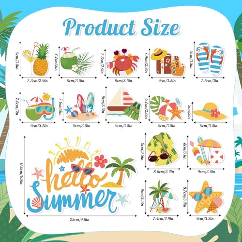 15 imanes decorativos de verano para puertas miniatura 7