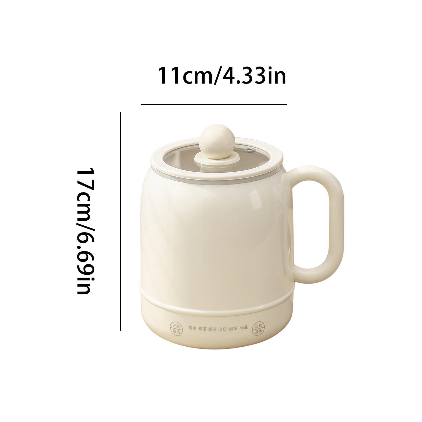 Mały wolnowar 6 w 1 800 ml ergonomiczny uchwyt nieprzywierający sterowanie | Urządzenia kuchenne mały garnek do gotowania do domu mieszkania biura podróży kemping piknik jedzenie owsianka mleko herbata