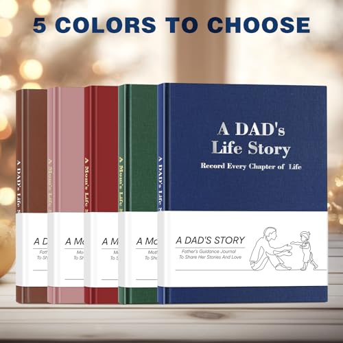 Juego de diario azul para padre DoubleCare Dad libro guiado de recuerdos 7