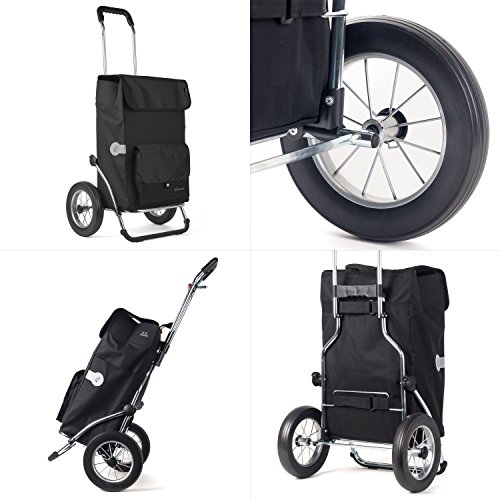Andersen Einkaufstrolley Royal Stahlgestell klappbar mit Metallspeichenrad 25 cm und 45 Liter Einkaufstasche Asta… – Bild 5