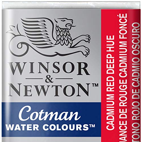 Winsor & Newton Cotman Aquarelle 1/2 Godet Rouge De Cadmium Foncé Imitation