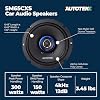 Autotek 2 Pack Street Machine 6.5 2-Way Shallow Car Audio Coaxial Speakers with Neo Mylar Soft Dome Tweeters for Crystal Clear Sound & Poly Cones