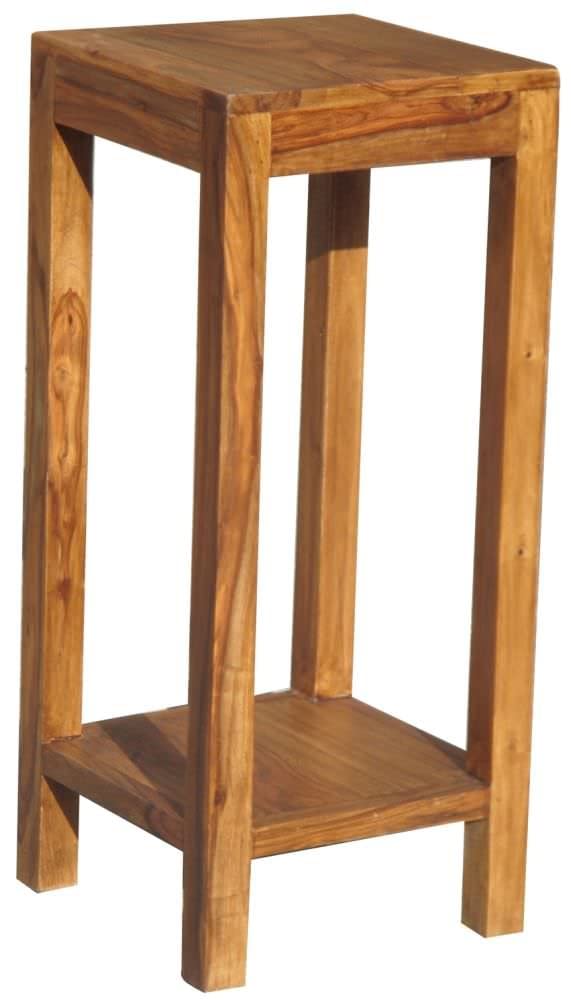 Mesa de teléfono de madera antigua para decorar un recibidor cálido y rústico