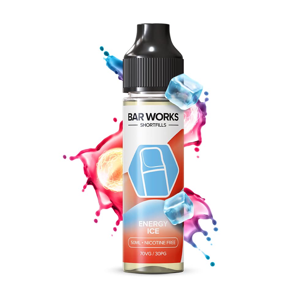 Vape Liquid By Bar Works 50ml Energy Ice Flavoured Vape