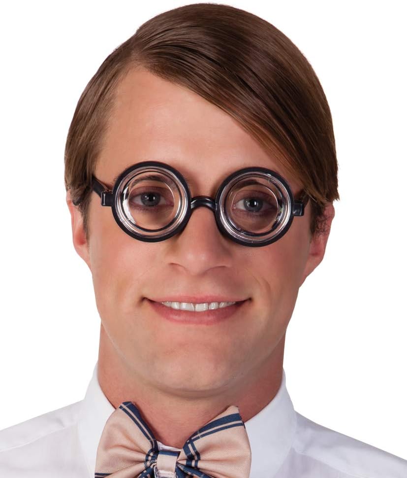 00371 - Nerd Glasses, Black, Horn Glasses, Sympathetic Striver, Specialist Idiot, Special Like, Carnival, Fancy Dress, Theme Party, Fancy Dress, Accessory