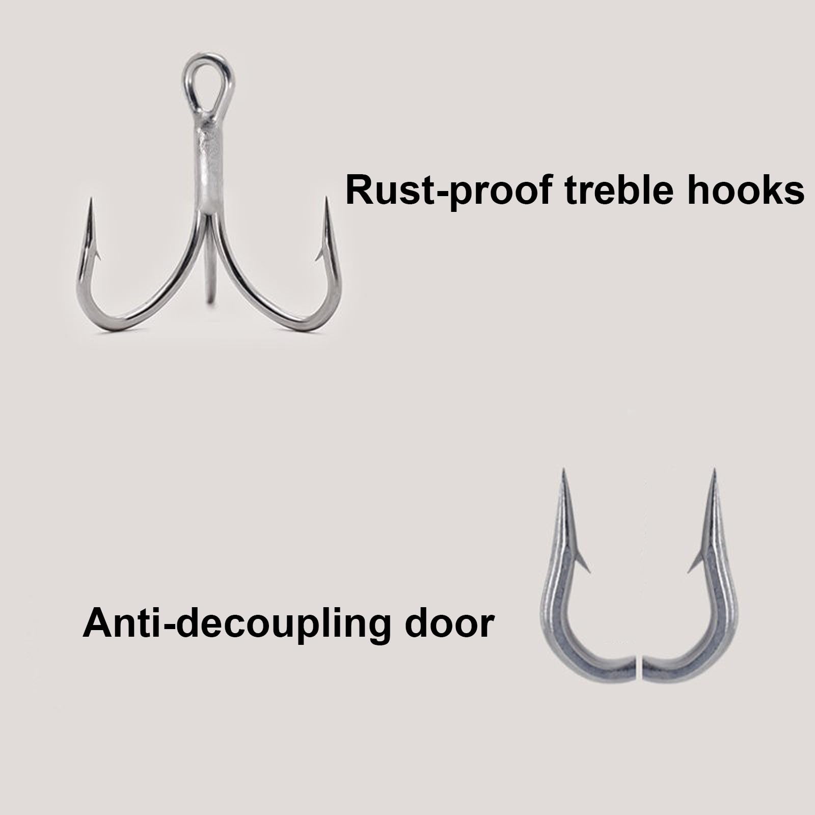 Esche Artificiali for Il Nuoto, Esche Realistiche ad Affondamento Lento con Amo Tridente Affilato, Adatte for Spigole, Lucioperca, Trote e Altri Pesci