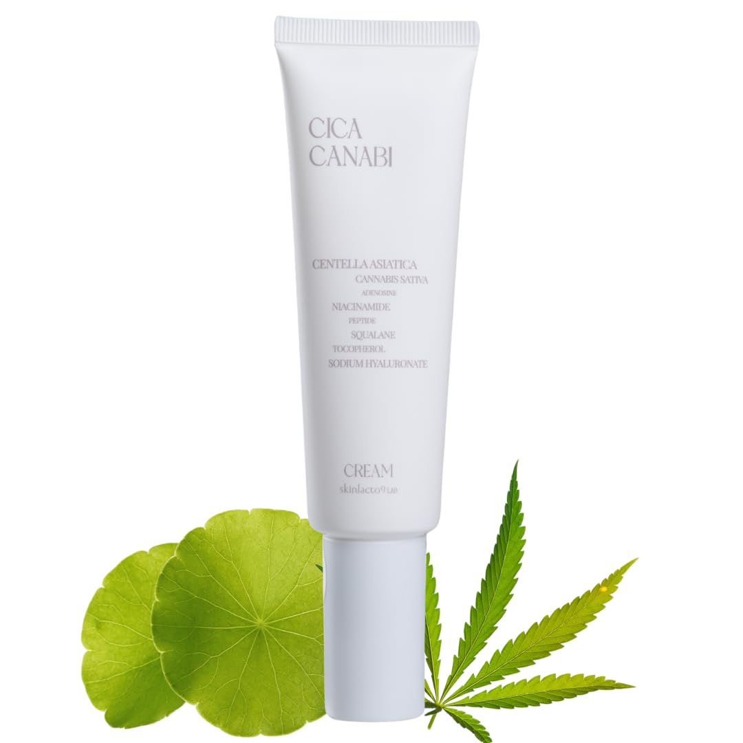 CICA CANABI Barrier Repair & Gentle Soothing Light Cream (1.7 fl oz) with Lactobacillus Ferment, Fermented CICA & Hemp Root Complex for Sensitive, Acne-Prone, Oily & Combination Skin
