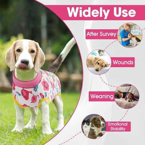 Image of BRKURLEG Small Dog Recovery Suit After Spay, Back Zipper Post Surgery Suit for Dogs & Cats, Abdominal Wound Protection, Soft Anti-Licking Puppy Surgical Onesie Pajamas, Cone Alternative, XXL