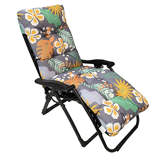 Chaise Lounge Chair Cushions, 65Inches Indoor Outdoor Patio High Seat Back Chair Cushion, Thick Padded Comfortable Reclining Lounge Portable Chair Cushion (Flower) #TOP18