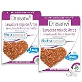 Levadura de Arroz Rojo (Monascus purpureus) | Con 2,9 mg de Monacolina K | Ayuda a mantener los niveles normales de colesterol | Cápsulas Vegetales |2 x 30 Cápsulas | DRASANVI