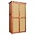 YTGLEN 60 Inches Outdoor Storage Shed, Wood Shed with Rattan Indoor Storage Cabinet with Floor, Adjustable Shelves for Patio, Garden,Lawn and Living Room, Brown