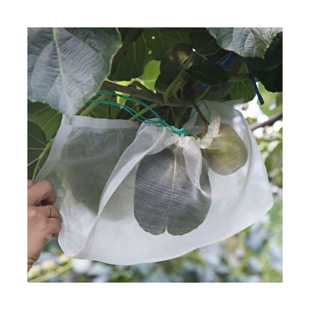 Fruit netting, 100pcs 20×30cm Mesh Grow Bags Nylon, Lightweight Drawstring Net Vegetable Fruits Plant Protective Bag