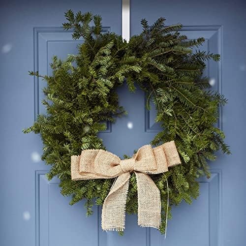 Mienocol Christmas Wreath Metal Hanger Hook for Thick Front Door,Garland Hanger Hanging Hook Holders Over The Door Wreath Door Hanger Hooks for Xmas Home Office Door Wall Wedding Wreath Decorations