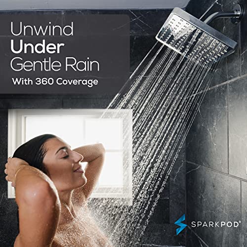Sparkpod D10I894 Shower Head - High Pressure Rain - Premium Quality Luxury Design - 1-Min Install - Easy Clean Adjustable Replacement For Your Bathroom Shower Heads thumb #3